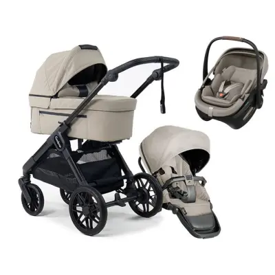 Emmaljunga Sento Max duovagn Ergo+ 2027 + Maxi-Cosi Coral Slide Pro babyskydd