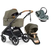 Emmaljunga Sento Max Outdoor duovagn Ergo+ Go Beyond babyskydd