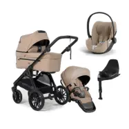 Emmaljunga Sento Pro duovagn Ergo+ 2026 + Cybex Cloud T Babyskydd + isofixbas