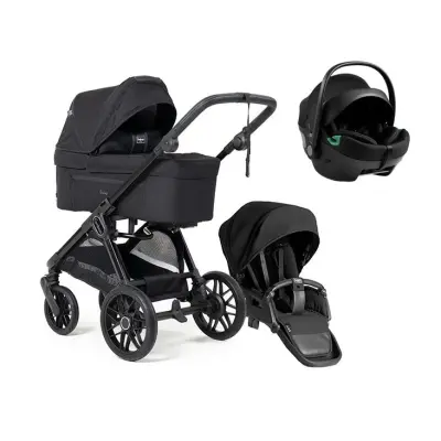 Emmaljunga Sento Pro duovagn Flat+ 2026 + Axkid GoKid babyskydd