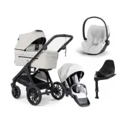 Emmaljunga Sento Pro duovagn Flat+ 2026 + Cybex Cloud T Babyskydd + isofixbas