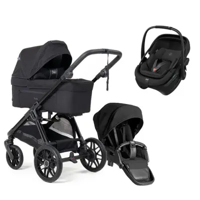 Emmaljunga Sento Pro duovagn Flat+ 2026 + Maxi-Cosi Coral Slide Pro babyskydd