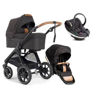 Emmaljunga Sento Pro Outdoor duovagn Ergo+ Go Beyond babyskydd