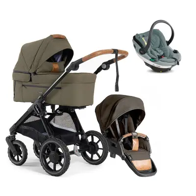 Emmaljunga Sento Pro Outdoor duovagn Flat+ Go Beyond babyskydd