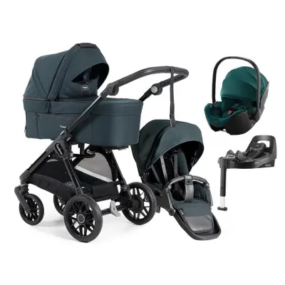Emmaljunga Sento Urban duovagn Flat+ Baby-Safe Pro babyskydd + bas