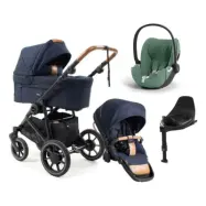 Emmaljunga Super Sonic duovagn + Cybex Cloud T babyskydd + isofixbas