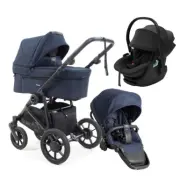 Emmaljunga Super Sonic duovagn + Thule Maple babyskydd