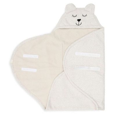 Jollein omlottåkpåse babyskydd, teddybjörn bouclé oatmeal