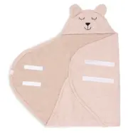 Jollein omlottåkpåse babyskydd, teddybjörn bouclé wild rose
