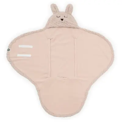 Jollein omlottåkpåse teddy babyskydd, pale pink