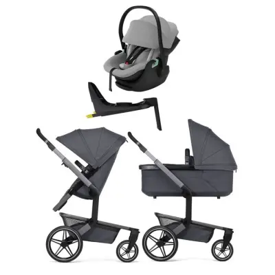Joolz Day5 duovagn + Maple babyskydd + Alfi isofixbas
