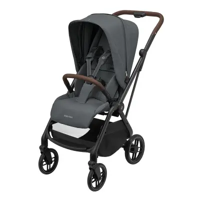 Maxi-Cosi Leona 2 sittvagn, twillic graphite/brun leath.