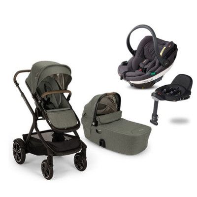 Nuna Demi Next duovagn + BeSafe Go Beyond babyskydd + isofixbas