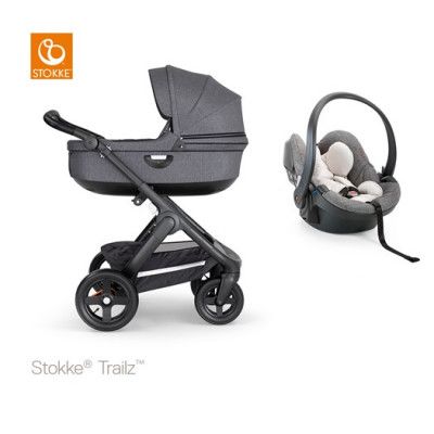 Stokke Trailz 2.0 liggvagn + babyskydd, valfri färg