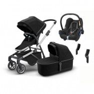 Thule Sleek duovagn + Maxi-Cosi Cabriofix babyskydd 0-13 kg&adapter