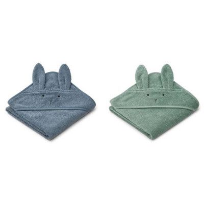Liewood badcape Albert 2-pack, rabbit blue mix