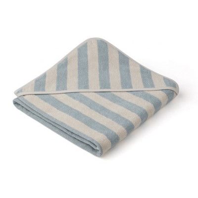 Liewood badcape Louie stripe, sea blue/sandy