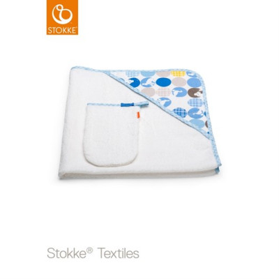 Stokke badcape, blue checks