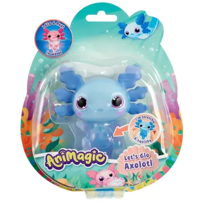 Animagic Lets Glo Axolotl Blå -  -  Leksaksaffären