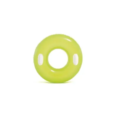 INTEX Badring med handtag Neon 76cm : Färg - Gul - INTEX -  Leksaksaffären