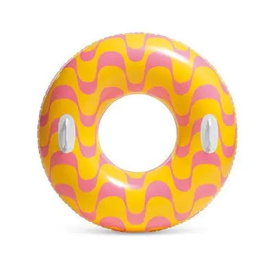 INTEX Stargaze Badring med handtag Gul&Rosa - INTEX -  Leksaksaffären