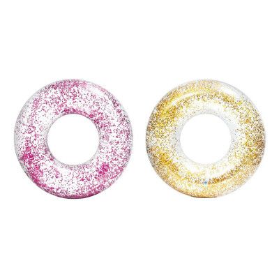 Intex Transparent Glitter Badring - Guld