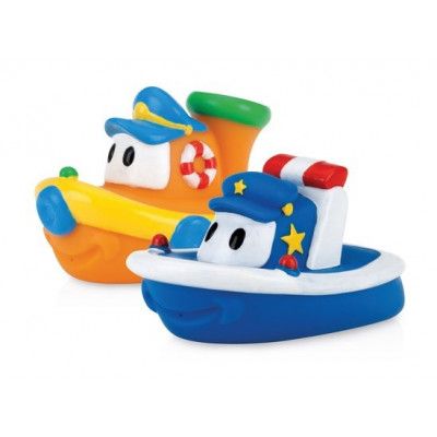 Nuby Badleksaker Båtar 2-pack (Blå/Orange)