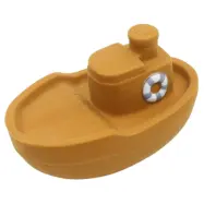 Rätt Start badleksak naturgummi, livbåt brun