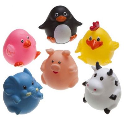 Rätt Start badleksaker Wobbly animals 6-pack