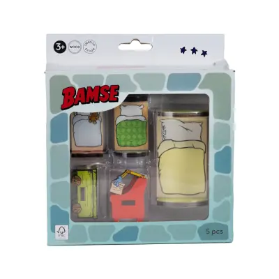 Bamse Dockhusmöbler Sovrum - Bamse -  Leksaksaffären