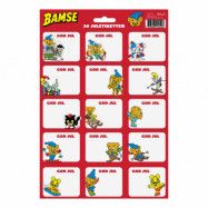 Bamse Juletiketter - 30-pack