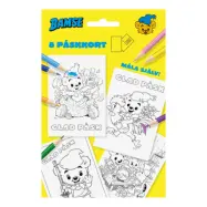 Bamse Måla-Dina-Egna Påskkort - 8-pack