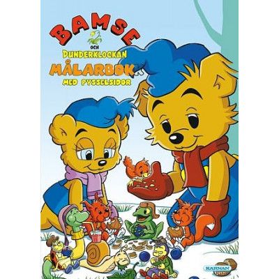Bamse och Dunderklockan Målarbok med pysselsidor