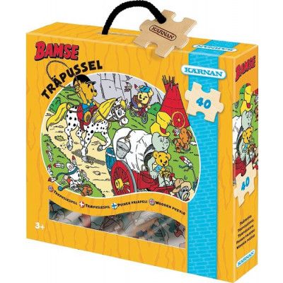 Bamse Träpussel 40-bitar
