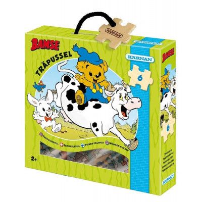 Bamse Träpussel 6-bitar (Bamse och Lilleskutt)
