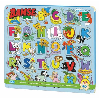 Bamse Träpussel Upphöjda bitar Pussel 29 bitar - Bamse -  Leksaksaffären
