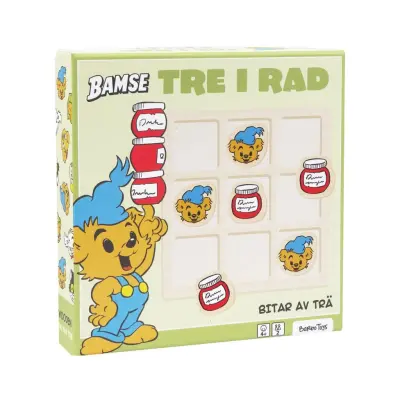 Bamse Tre i Rad i trä - Bamse -  Leksaksaffären