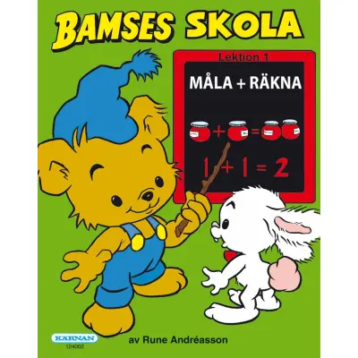 Bamses Skola Måla+Räkna - Bamse -  Leksaksaffären