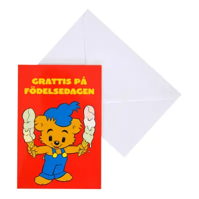 Gratulationskort Bamse - Motiv 1