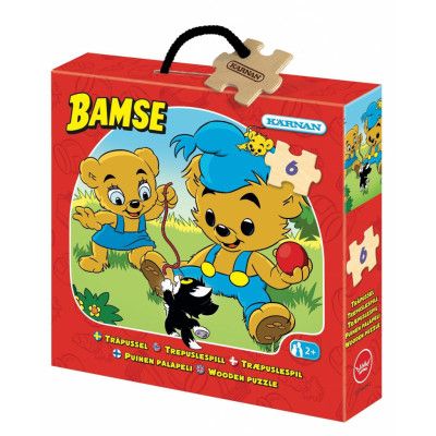Kärnan Bamse Pussel i ask 6 bitar