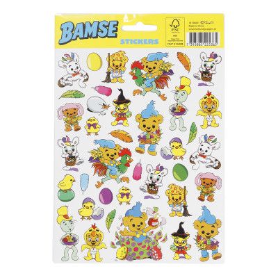 Påskstickers Bamse