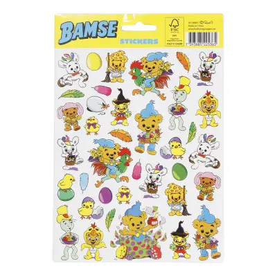 Påskstickers Bamse