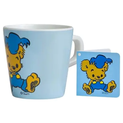 Rätt Start mugg med handtag Bamse ljusblå