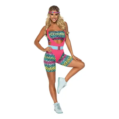 80-tals Träningstjej Maskeraddräkt - Medium