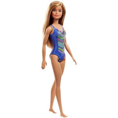Barbie - Beach Doll - Blue Swimsuit