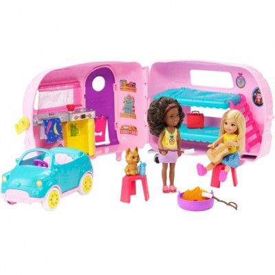 Barbie - Club Chelsea Convertible With Caravan Girls