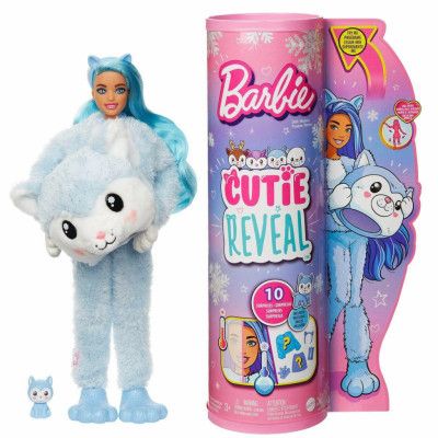 Barbie Cutie Reveal Winter Sparkle Blå Husky