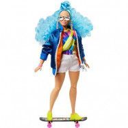 Barbie Extra Blue Curly Hair With Bomber Jacket