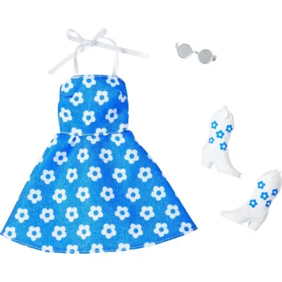 Barbie Fashion Blommig klänning HYV22 - Barbie -  Leksaksaffären