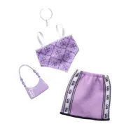 Barbie Fashion Lila topp och kjol HRH37 - Barbie -  Leksaksaffären